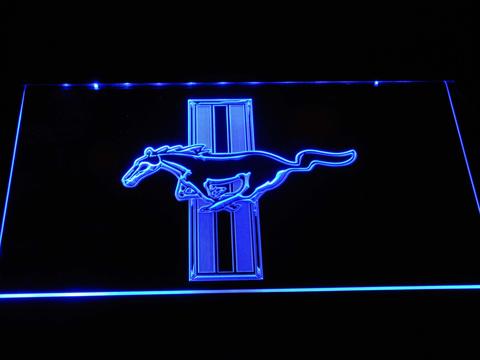 Ford Mustang Bars Logo LED Neon Sign